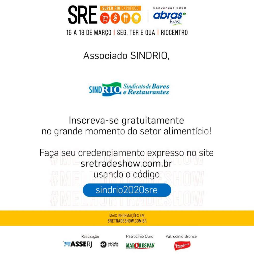 associado sindrio tem gratuidade da sre trade show